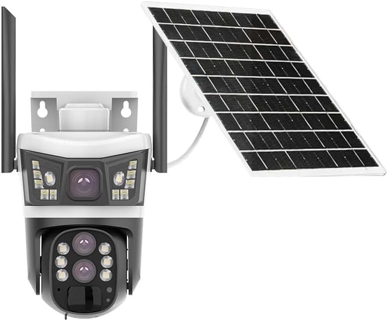 V380PRO 4G IP SOLAR POWERED 10X Optical Zoom Three Lens Camera 3 Screens AI Human Night Vision Cmos