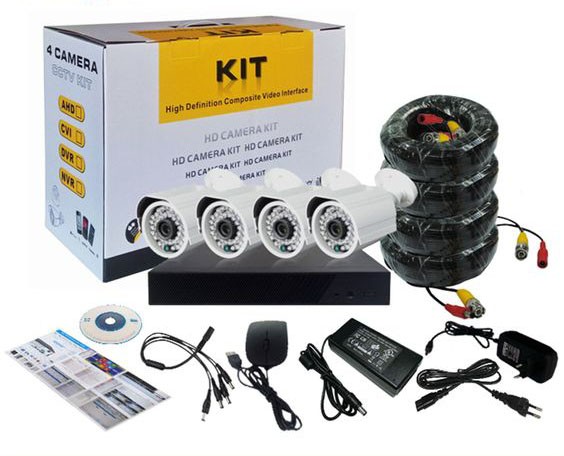 Kit High Definition Composite Video Interface HD CAMERA KIT WIRED 4 Cameras